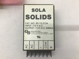 Sola Solids 85-12-2124 Power Supply 115 V Input 12 VDC output