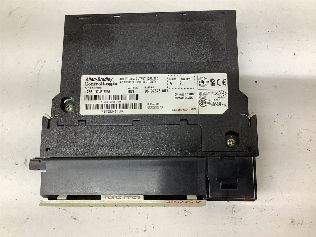 Allen Bradley 1756-OW16I/A Relay Output 16PT 24VDC Module – BME ...