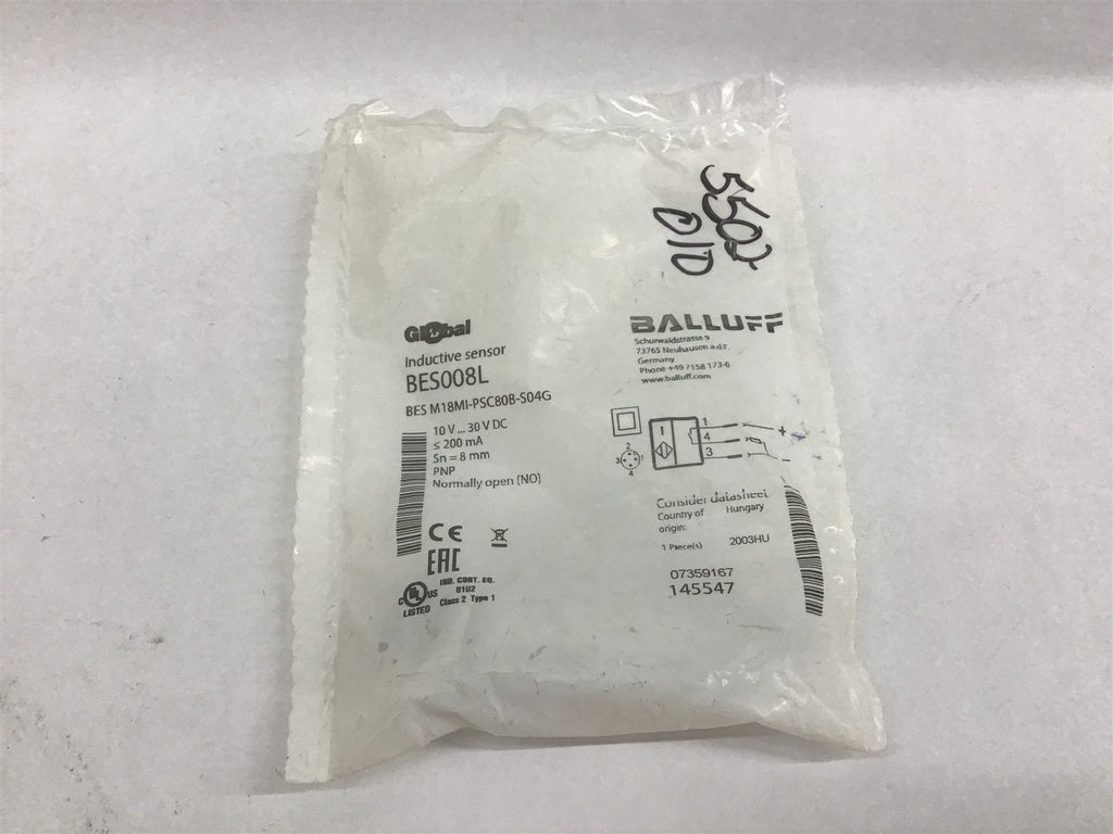 Balluff BES008L Inductive Sensor 10...30 VDC 200 MA Lot Of 2