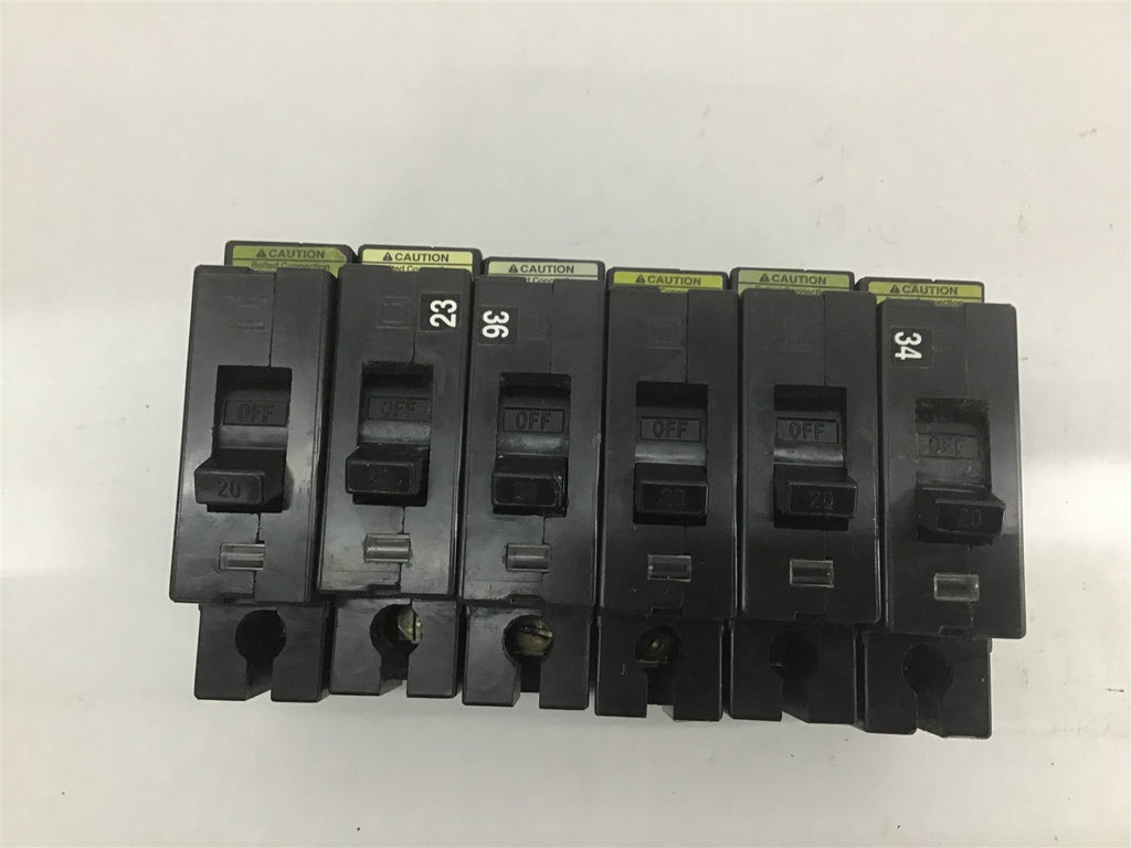 Square D EHBI4020 96444 Circuit Breaker Lot Of 6