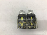 Allen Bradley 800TKDT413 Push Button Black With Contact Series D Block Lot Of 2
