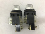 Allen Bradley 800TKDT413 Push Button Black With Contact Series D Block Lot Of 2
