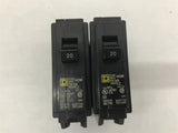 Square D HOM120 Circuit Breaker 120-240 V 50-60 HZ Lot Of 2