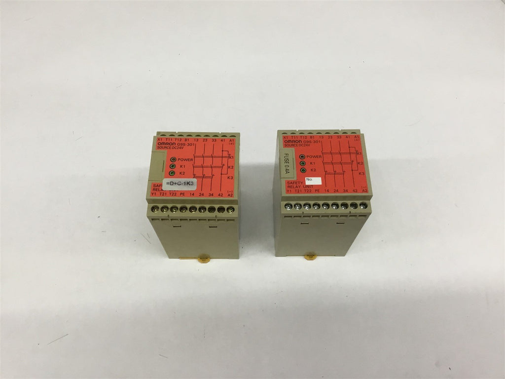 Omron G9S301 Safety Relay 240 VAC 24 VDC 50/60 HZ Lot Of 2