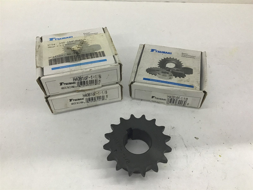 Tsubaki H40B16F 1 1/8" Sprocket Lot Of 3