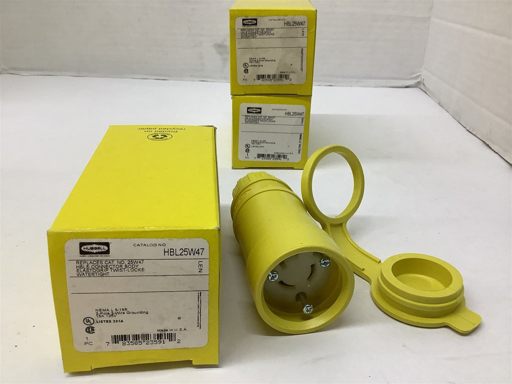 Hubbell HBL25W47 15A 125V Lot Of 3