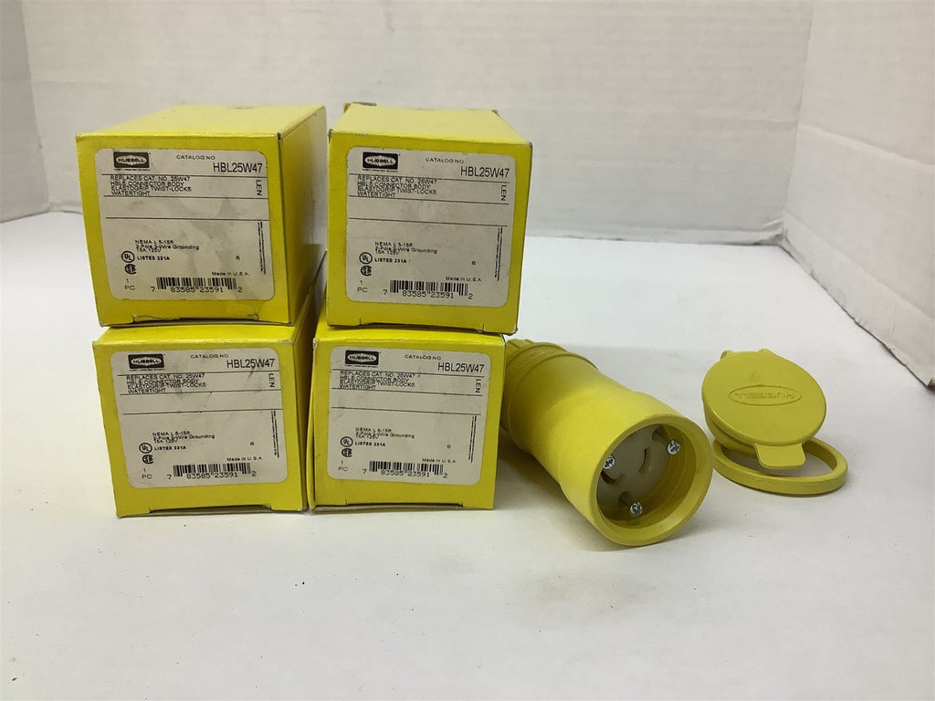 Hubbell HBL25W47 15A 125V Lot OF 4