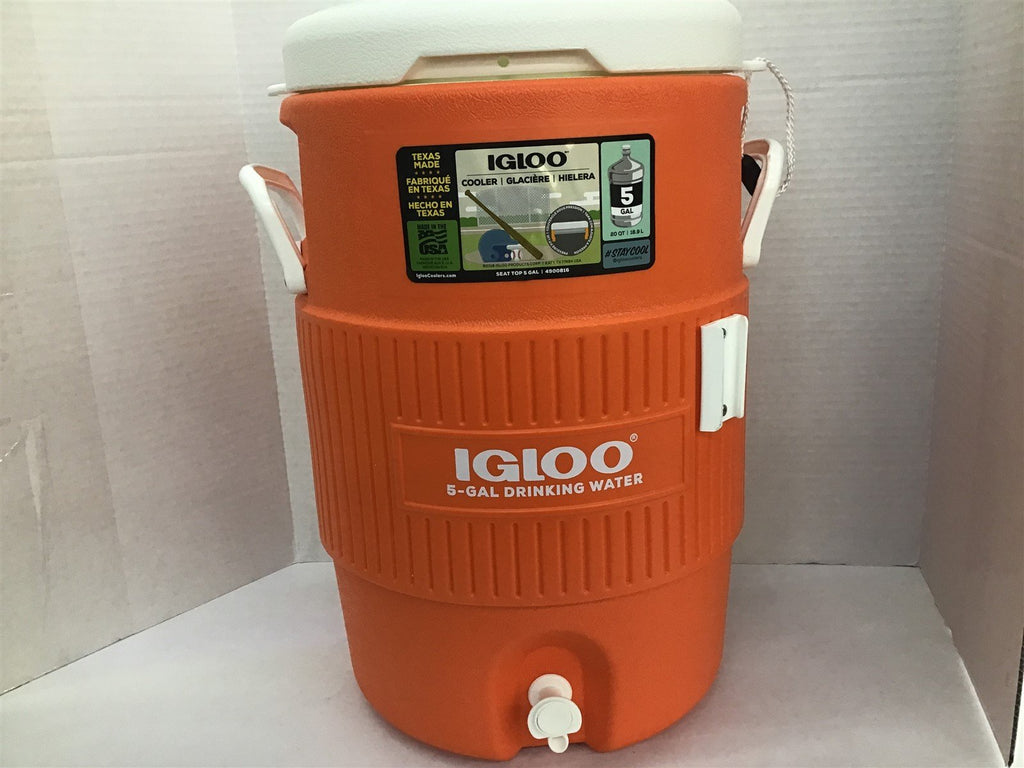 Igloo 5-Gallon Heavy-Duty Beverage Cooler, Orange