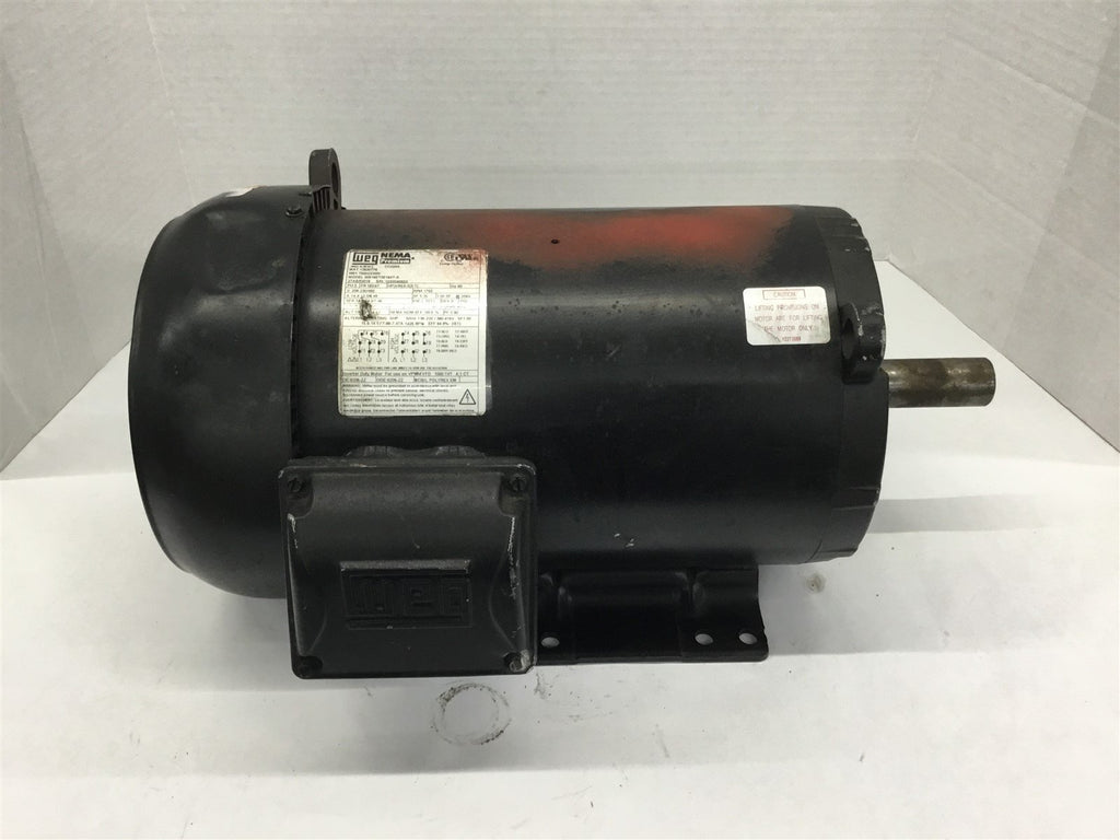 Weg 00518ET3E184T-S AC Motor 5.0 Hp 145Rpm 208-230/460 V 60Hz 3Ph FR 182/4T TEFC