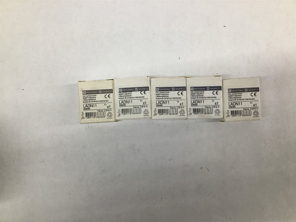 Telemecanique LADN11Contact Block Lot of 5