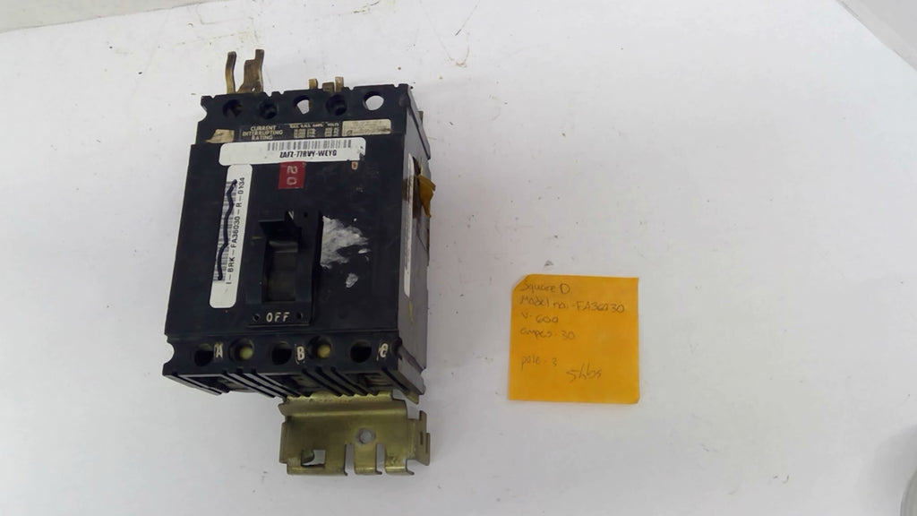 Square D FA36030 30A 600V 3P Circuit Breaker