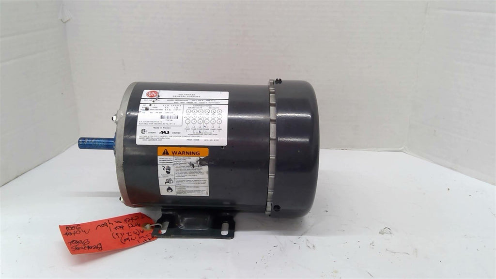 US Motors T1P1A AC Motor 1 Hp 208-230/460 V 3600 Rpm 2P Fr 56 3 Ph 60 Hz