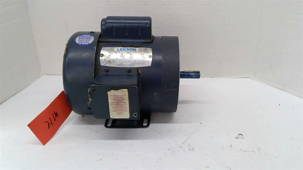 Leeson 114144.00 AC Motor 1/3 Hp 208-230 V 1800 Rpm 4P Fr C56C 1 Ph 60 Hz TEFC