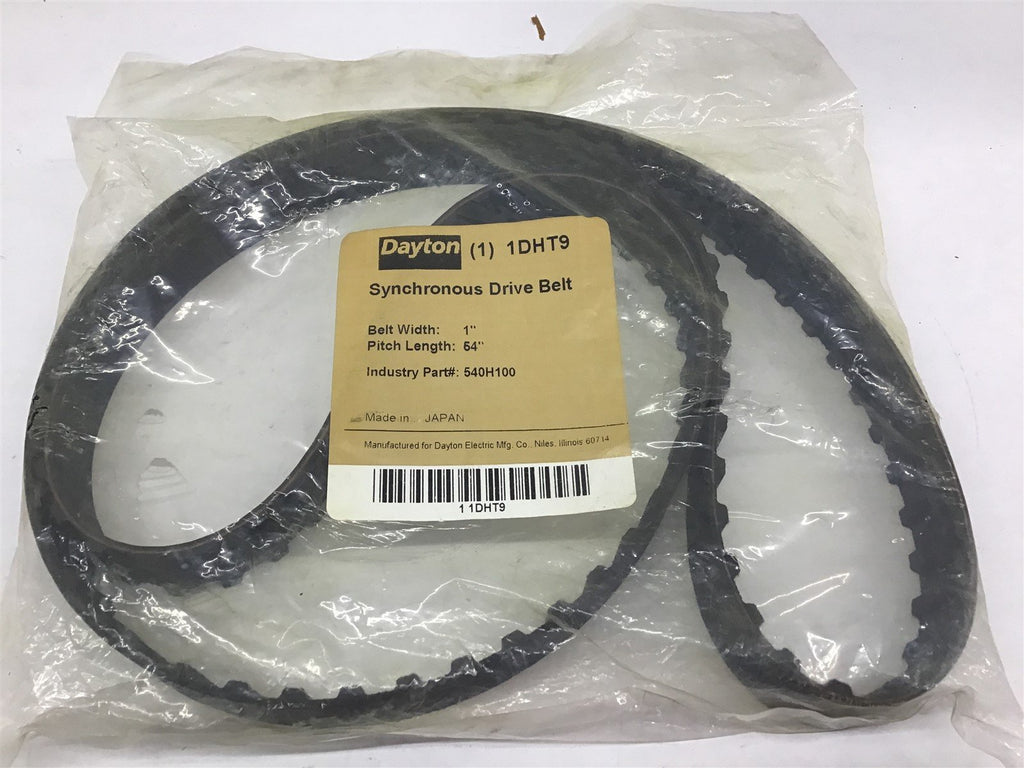 Dayton 1DHT9 Synchronous Drive Belt 1" Pitch Length 64" 540H100