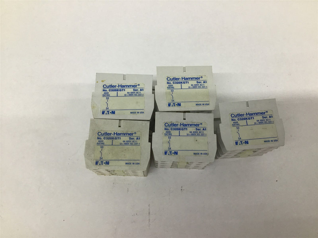 Cutler Hammer C320KGT1 Series A1 6A 600V AC11 Lot Of 5