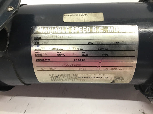 Variable Speed DC Motor 46405352143-12A – BME Bearings and Surplus