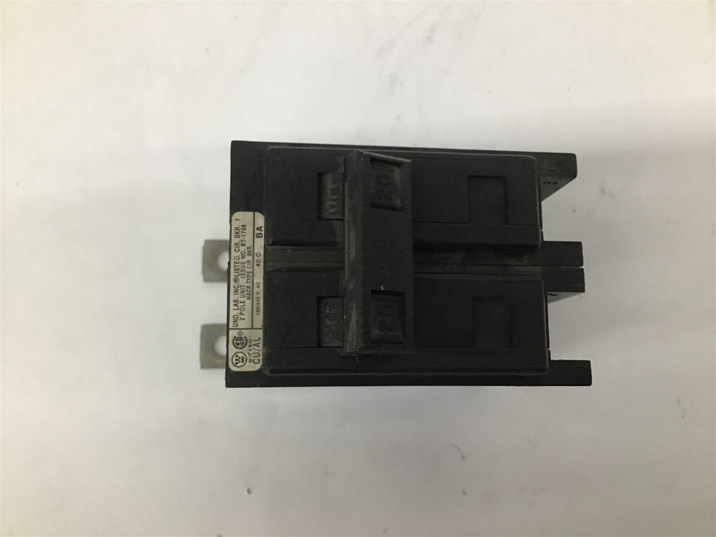 Westiing House RT-1706 Circuit Breaker Type-BA 2 Pole 20A