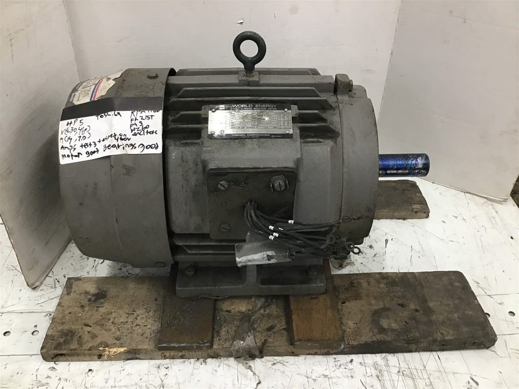 Toshiba 0036FTSA22A-P AC Motor 230/460V 1170/1200RPM 60HZ 213TC TEFC