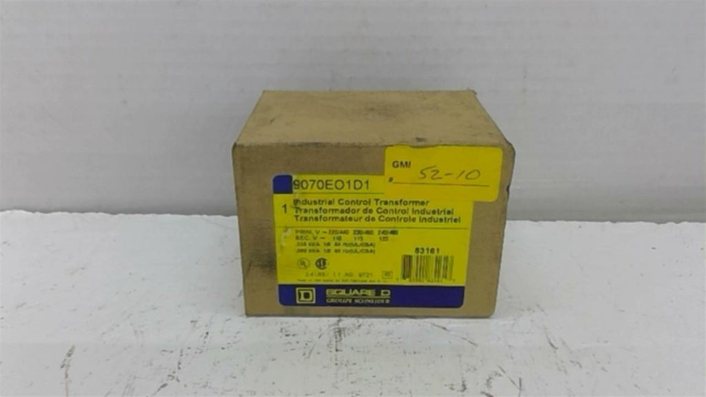 Square D 9070EO1D1 Industrial Control Transformer