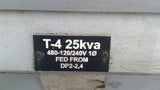 Eaton T48M11S25EE 25 KVA Transformer 480V Pri 120/240 Sec Single Phase