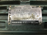 Teco 3A182C4001 3HP AC Motor 230/460V 1800 Rpm 4P 182T 60HZ TEFC 3PH