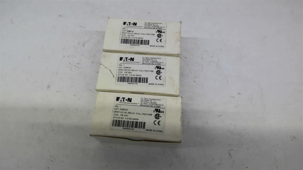 Eaton D3RF2A Octal Relay Full Feature 120 VAC Lot Of 3