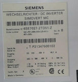 Siemens 6SE7027-2TD51-Z DC Inverter Simovert 480 Volt