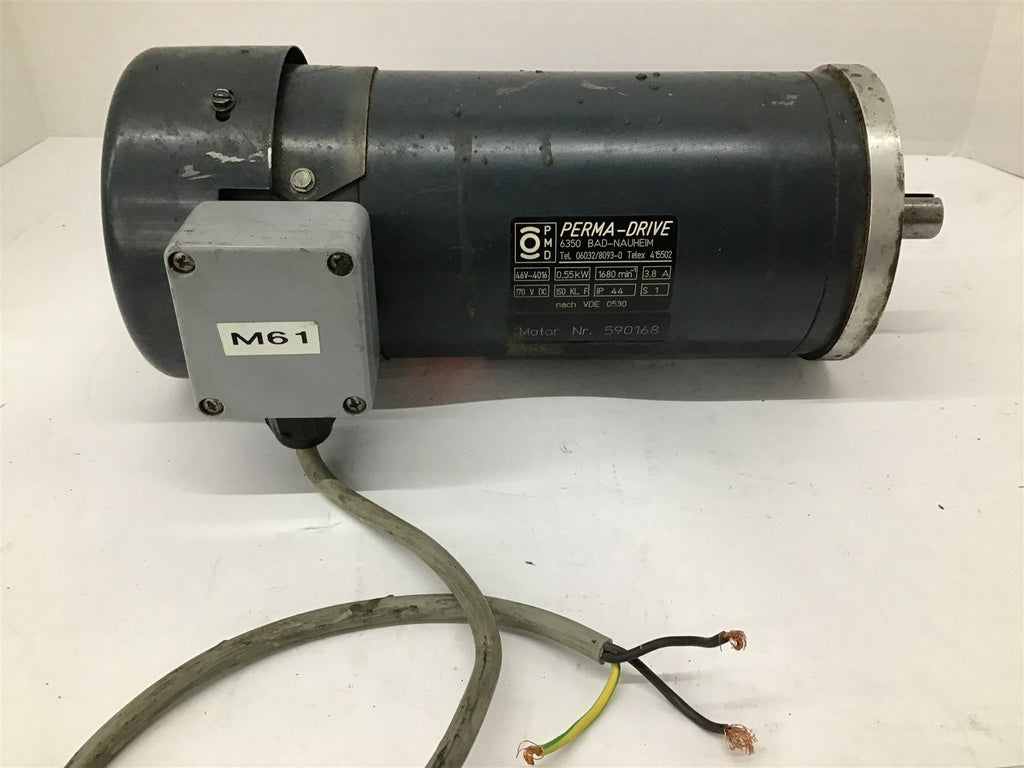 Perma Drive 590168 .55kW 170 VDC 1680 RPM TEFC DC Motor