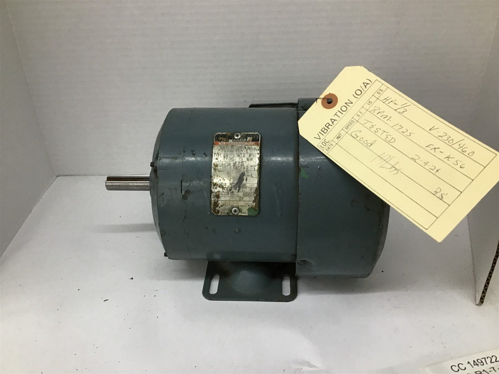 Reliance P56G3005M-ET 1/3HP 230/460V 1800 RPM 4P 3PH K56 60HZ TEFC AC Motor