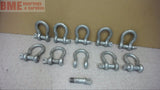 LOT OF 10 --- 3/8" LIFTING / RIGGING SHACKLE CLEVIS