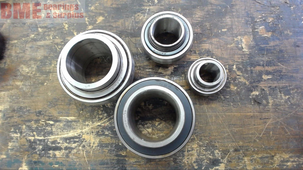 LOT OF 4-- ASSORTED BEARING INSERT WITHOUT LOCKING COLLARS