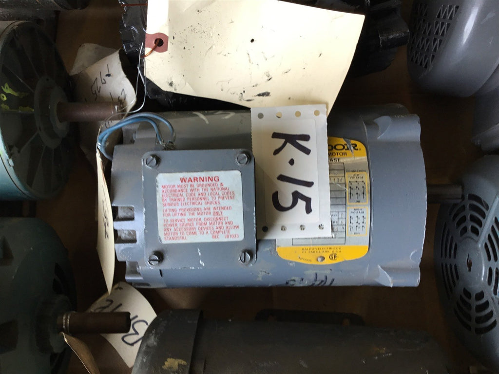 BALDOR KBM3454 1/4 HP AC MOTOR 208-230/460 VOLTS, 1725 RPM, 4P