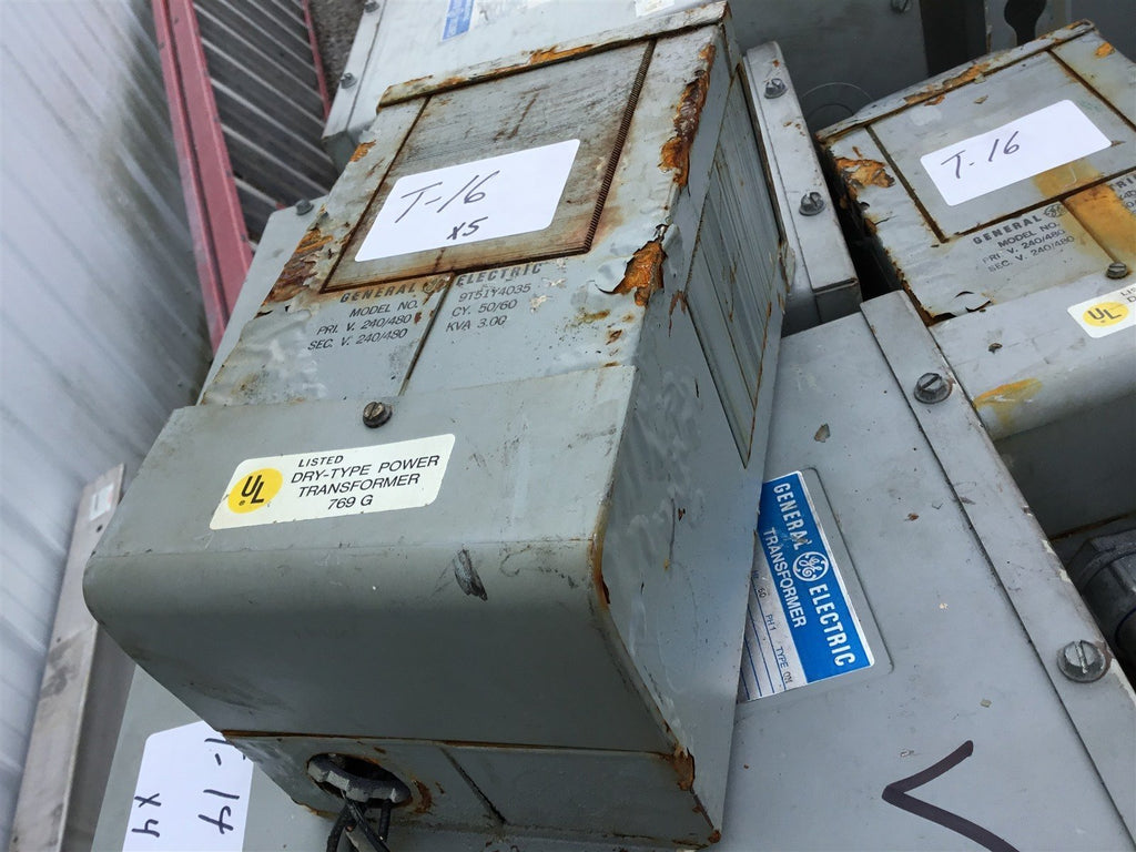 GENERAL ELECTRIC 9T51Y4035 3 KVA TRANSFORMER 240/480 PRI, 240/480 SEC