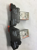 LOT OF 3--- SCHNEIDER RXM2LB2F7 5 AMP @ 240 VAC, 120 VOLT COIL RELAY