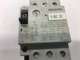 SIEMENS 3VU1300-1MG00 1-1.6 AMP MANUAL MOTOR STARTER 460 VOLT @ 18 HP