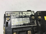 SQUARE D 8536 SB02 NEMA SIZE 0 REVERSING STARTER 460V @5 HP 120 V COIL