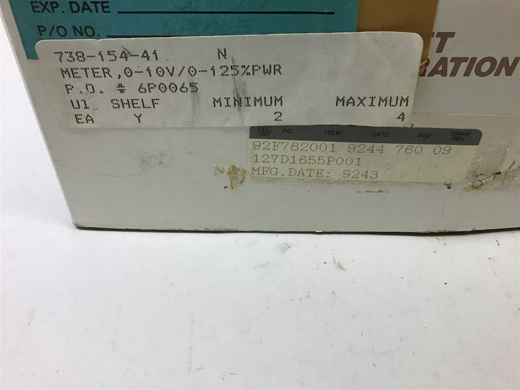 738-154-41 0-10 VOLT METER 0-125 % PWR