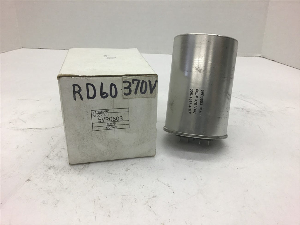 Vanguard 5VR0603 Capacitor 60 MFD 370 Vac