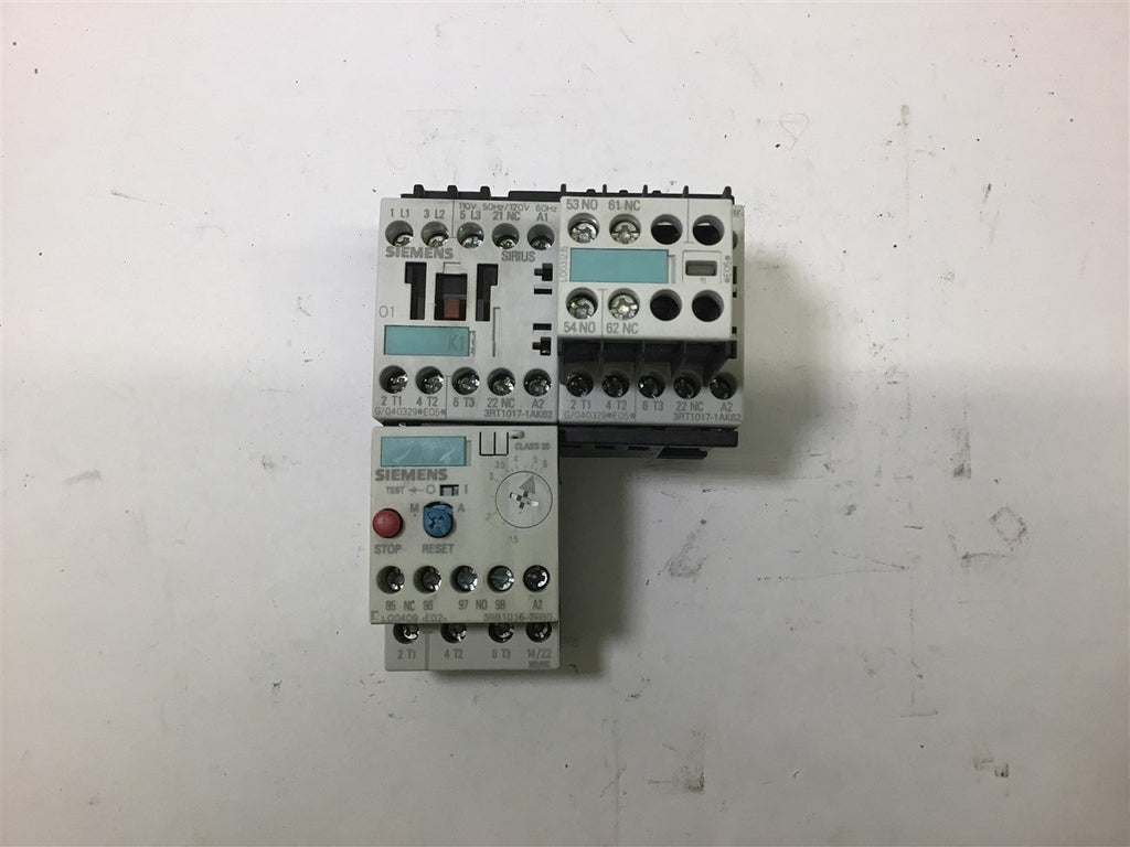 SIEMENS 3RT1017-1AK82 REVERSING CONTACTOR W/ OVERLOAD