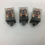 Omron K2P-1 Relay 250 vac 10 amp 24 VAC Coil Lot of 3