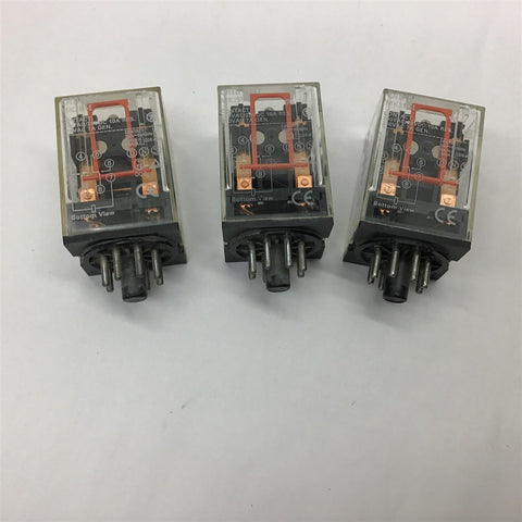 Omron K2P-1 Relay 250 vac 10 amp 24 VAC Coil Lot of 3