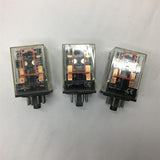 Omron K2P-1 Relay 250 vac 10 amp 24 VAC Coil Lot of 3