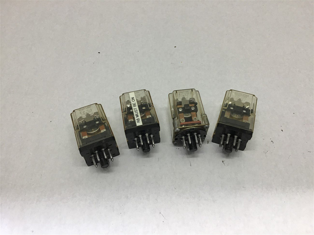 Potter & Brumfield KRPa-11DN-24 120 Vac @ 1/3 P 24 Vdc Coil Lot of 4