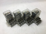 DELTROL CONTROLS 166A 3PDT RELAY W/ IDEC SR3B-05 96X30C LOT OF 4