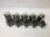 DELTROL CONTROLS 166A 3PDT RELAY W/ IDEC SR3B-05 LOT OF 5