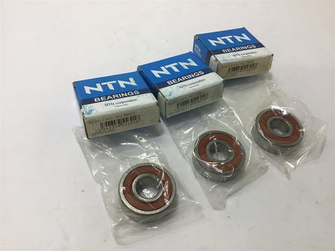 NTN 6201LLUC3 SEALED BALL BEARING LOT OF 3