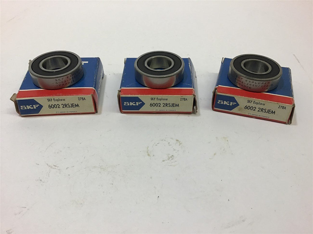 SKF 6002 2RSJEM Bearing Lot of 3