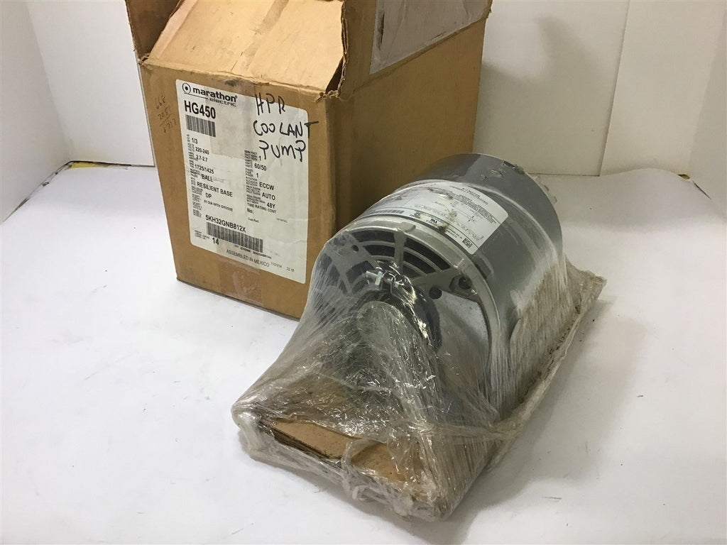 Marathon HG450 5KH32GNB812X Coolant Pump 1/3 HP 220-240 V 1725/1425 RPM