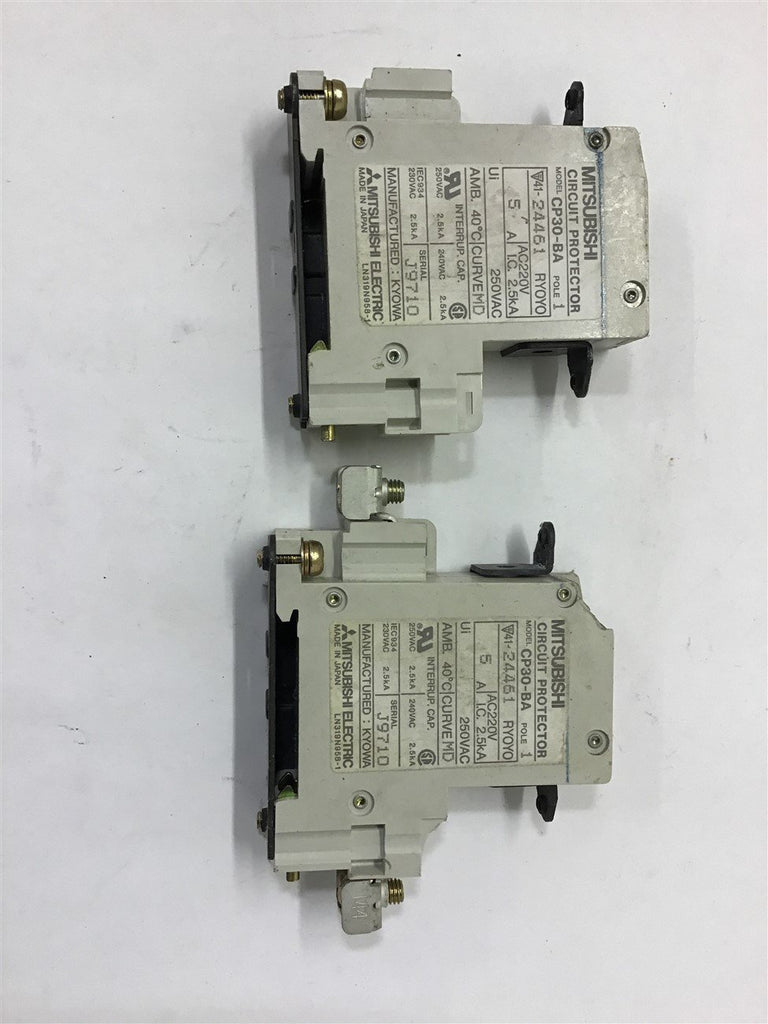 Mitsubishi CP30-Ba Single Pole Circuit Protector 5 Amp Lot of 2