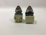 Square D 9001 KM35 24-48V AC-DC Illuminated Red Lot of 2